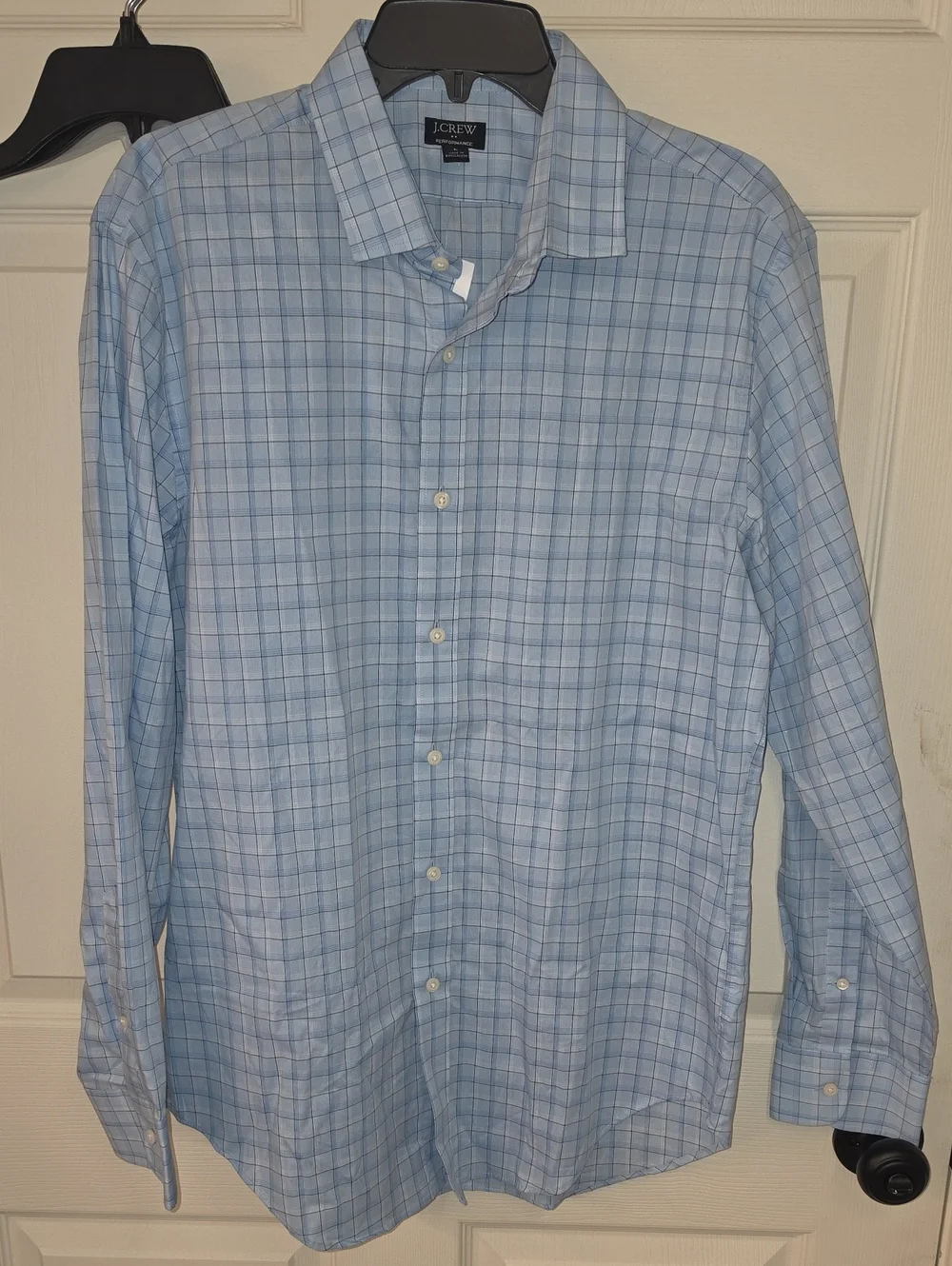 J. Crew Men's Blue Plaid Button-Down Dress Shirt